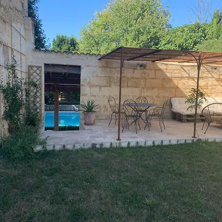Villa Beautiful Stone House With Pool Salleboeuf